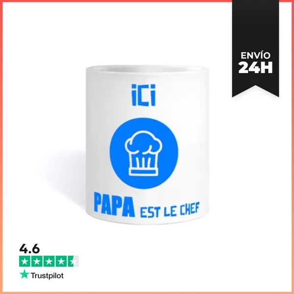 Taza Humor Aquí Papá Es El Jefe Regalo Día Del Padre Cocina