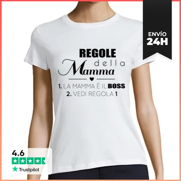 Camiseta Mujer Clásica Reglas De La Madre LaTostadora