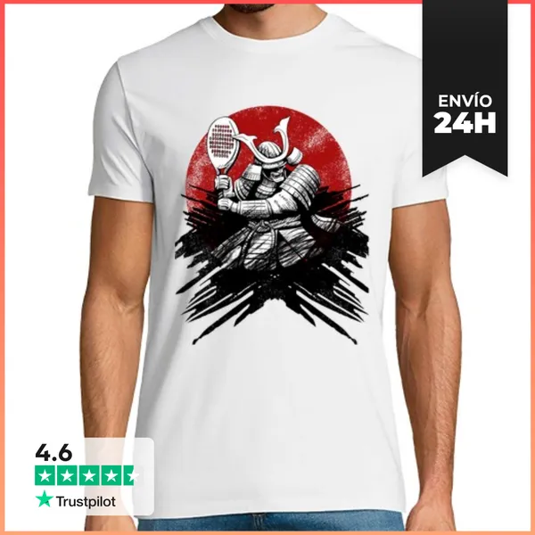 Camiseta Hombre Clásica Padel Samurai LaTostadora