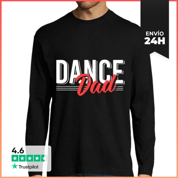Camiseta Hombre Manga Larga Papá Bailarín LaTostadora