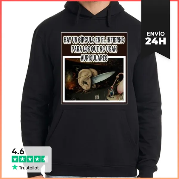 Sudadera Unisex Con Capucha Círculo En El Infierno LaTostadora