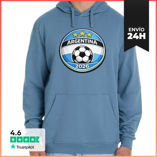 Sudadera Unisex Con Capucha Fútbol Argentino 2026 LaTostadora