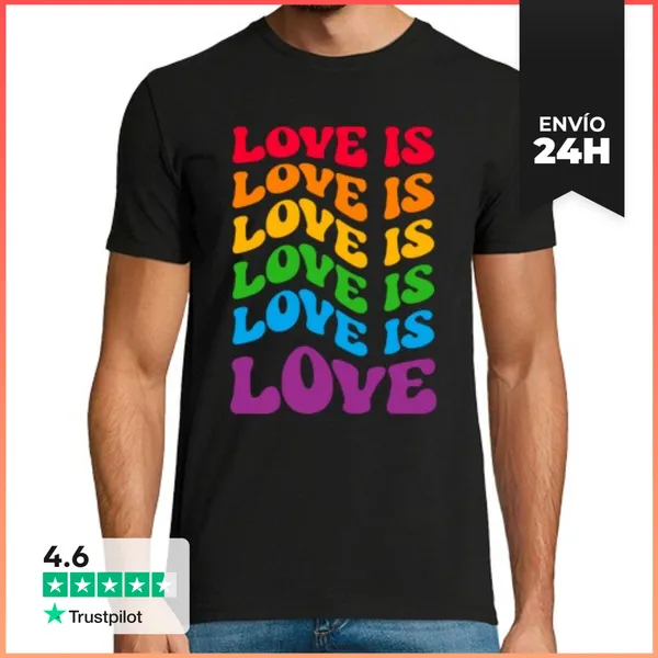 Camiseta Hombre Clásica El Amor Es El Amor LaTostadora