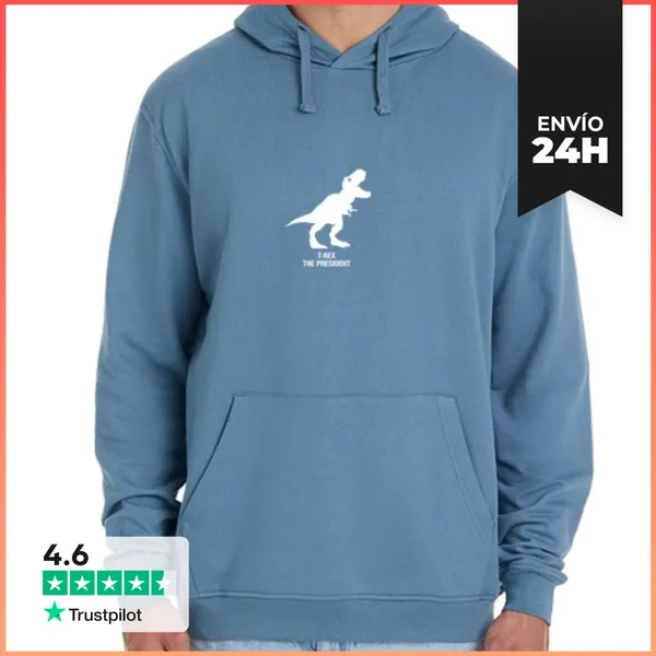 Sudadera Unisex Con Capucha T -Rex El Presidente LaTostadora