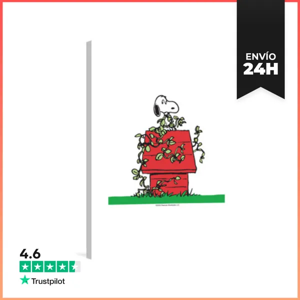 Lienzo Vertical Snoopy Enredadera Vintage LaTostadora