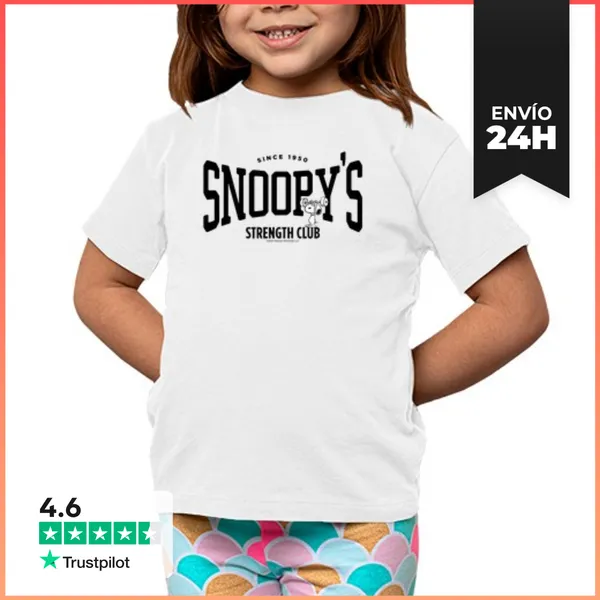 Camiseta Clásica Para Niños Snoopy Strength Club LaTostadora