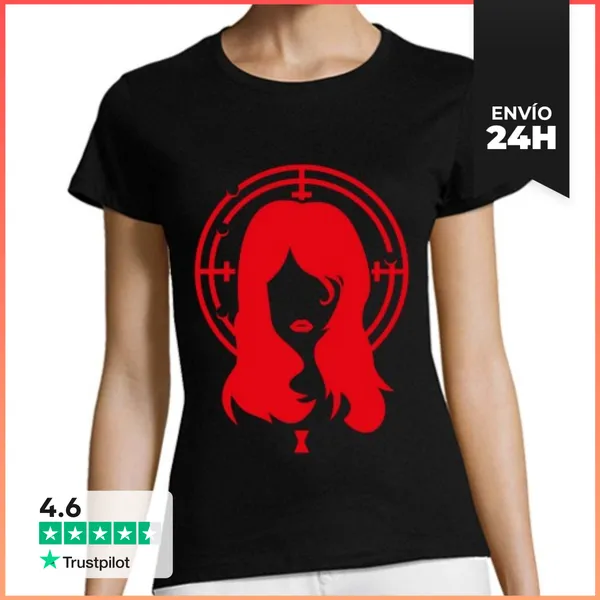 Camiseta Mujer Clásica Black Widow Minimalist LaTostadora