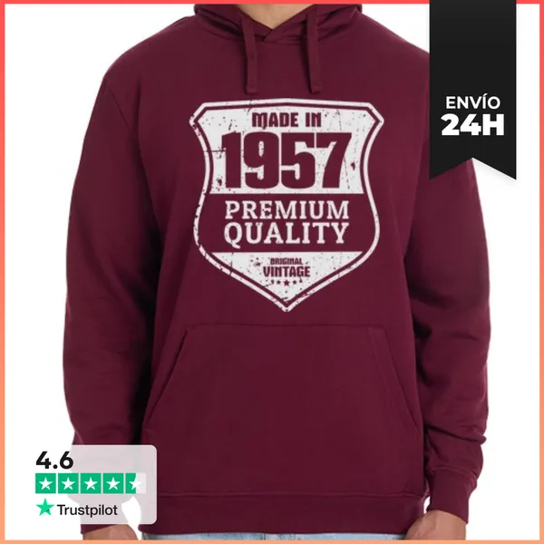 Sudadera Unisex Con Capucha 1957, Premium Quality LaTostadora
