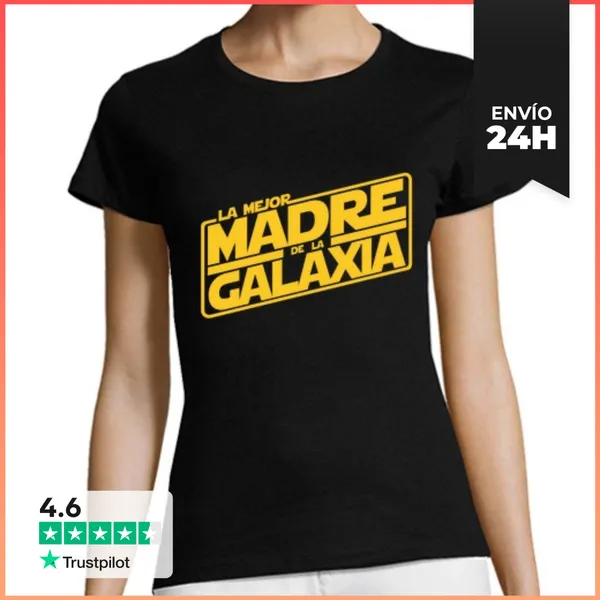 Camiseta Mujer Clásica La Mejor Madre De La Galaxia LaTostadora