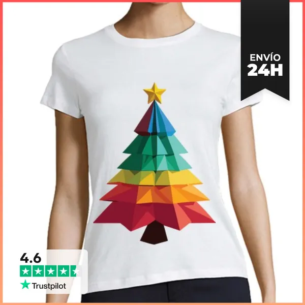 Camiseta Mujer Clásica Árbol Navidad - Feliz Navidad LaTostadora