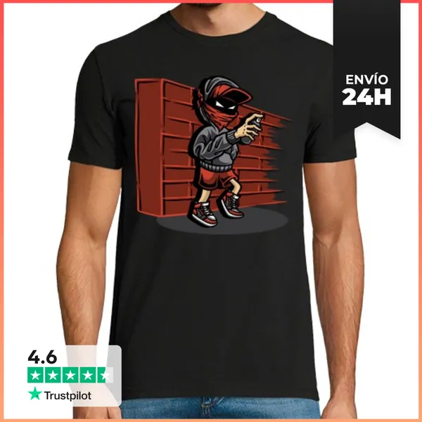 Camiseta Hombre Clásica GRAFITERO URBANO LaTostadora