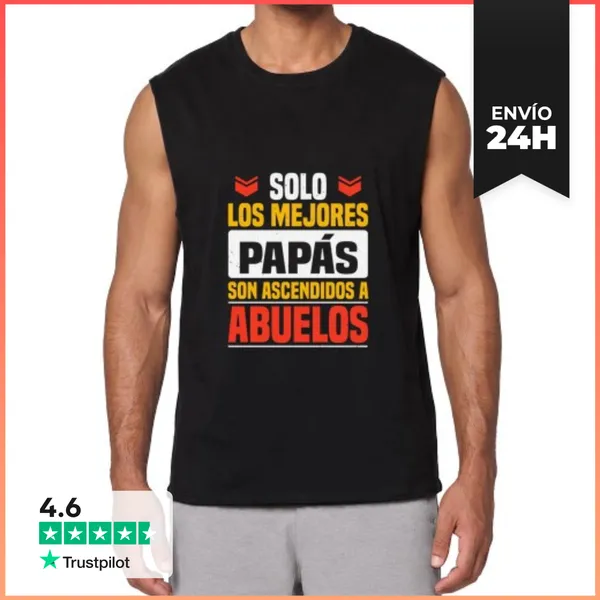 Camiseta Sin Mangas Los Mejores Papas Dia Del Padre LaTostadora