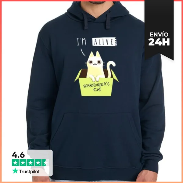 Sudadera Unisex Con Capucha Double Schrodinger LaTostadora