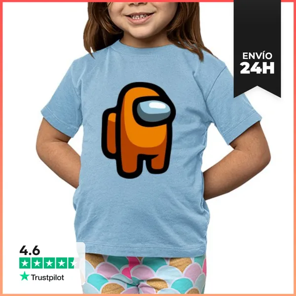 Camiseta Clásica Para Niños Among Us, Naranja LaTostadora