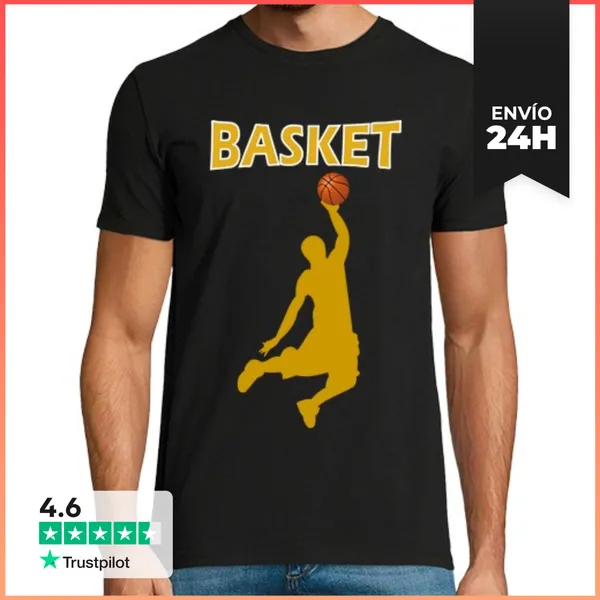Camiseta Hombre Clásica Baloncesto LaTostadora