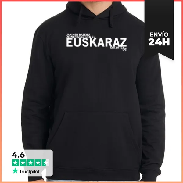 Sudadera Unisex Con Capucha Euskaraz LaTostadora