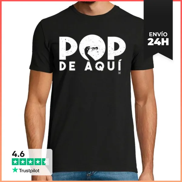 Camiseta Hombre Clásica POP DE AQUÍ LaTostadora