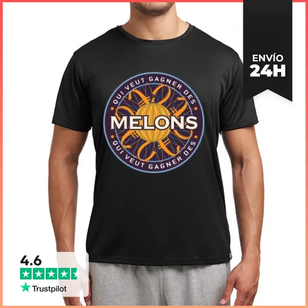 Camiseta Deportiva Hombre Quién Quiere Ganar Melones - Logo