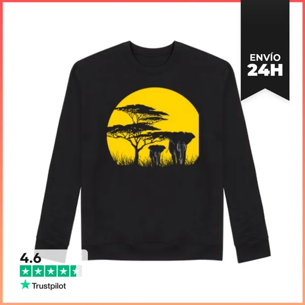 Sudadera Unisex Hombre, Sudadera, Negra LaTostadora