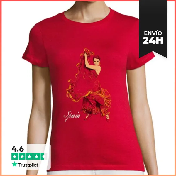 Camiseta Mujer Clásica España (Flamenco) LaTostadora