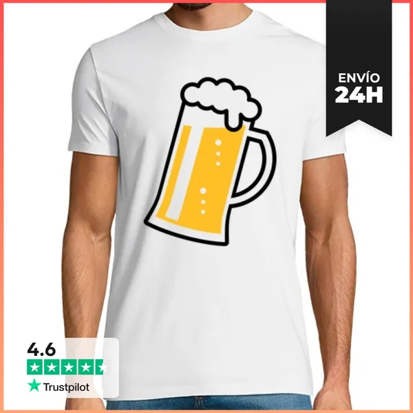 Camiseta Hombre Clásica Jarra De Cerveza Alemana - Vaso De