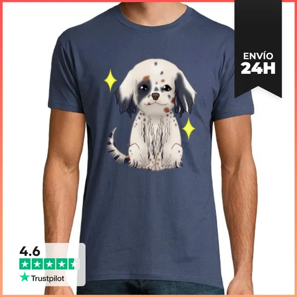 Camiseta Hombre Clásica Setter Inglés LaTostadora