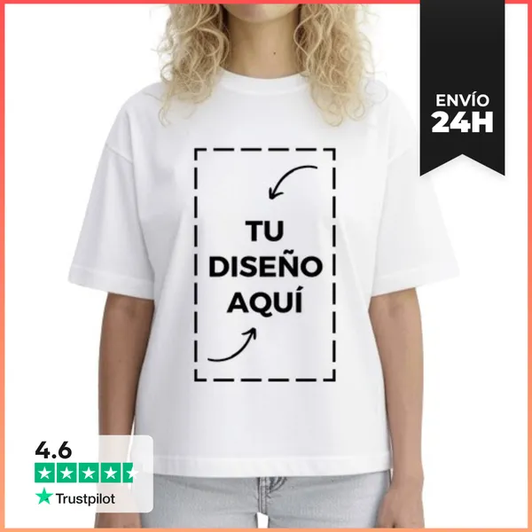 Camiseta Mujer Boxy Camiseta Oversize Personalizada LaTostadora