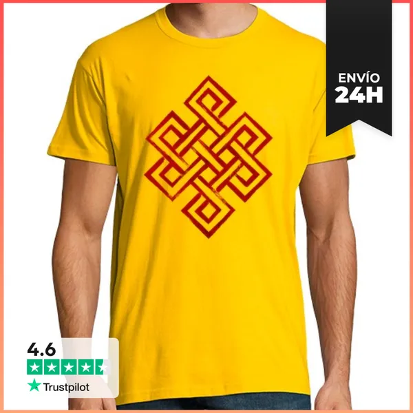 Camiseta Hombre Clásica Endless Knot - Vintage Red LaTostadora