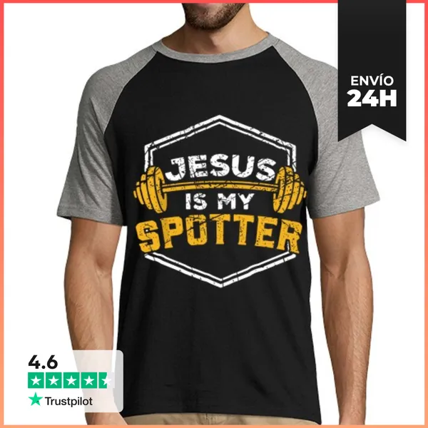 Camiseta Hombre, Estilo Béisbol Jesús Entrena Jesús Es Mi