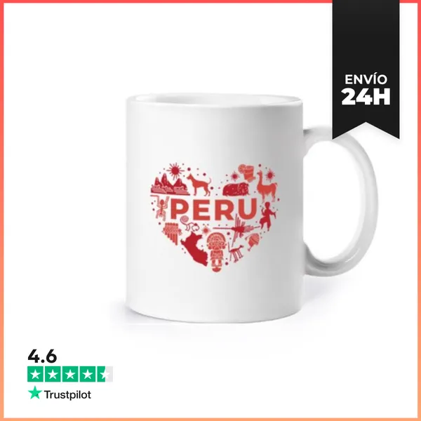 Taza Amo Peru, Incas, Taza De Vacaciones Peru LaTostadora