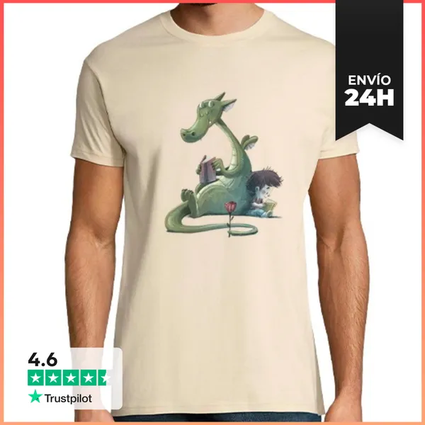 Camiseta Hombre Clásica Dragon De Sant Jordi LaTostadora