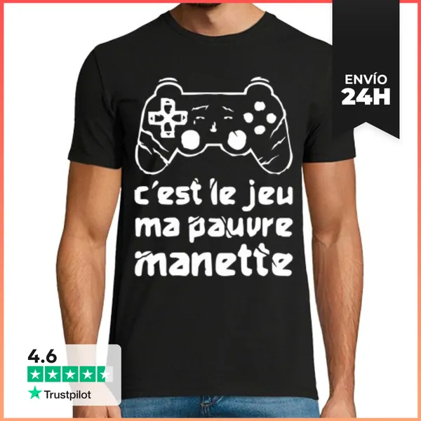 Camiseta Hombre Clásica Este Es El Juego De Mi Pobre Palanca De