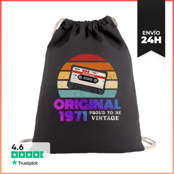 Mochila Saco Con Cuerdas Orgulloso De Ser Vintage 1971