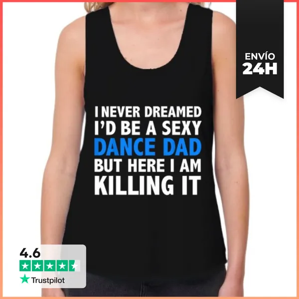 Camiseta Mujer Sin Mangas, Loose Fit Hombre Divertido Nunca Soñé