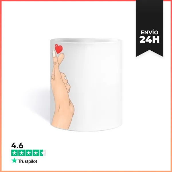 Taza Signo De Mano Corazón Kpop Coreano LaTostadora