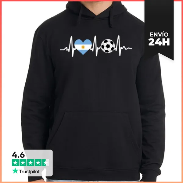Sudadera Unisex Con Capucha Selección Argentina De Fútbol Copa