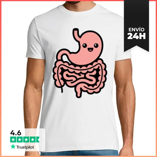 Camiseta Hombre Clásica Estómago Lindo LaTostadora