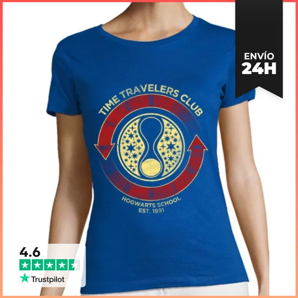 Camiseta Mujer Clásica Time Travelers Club (Potter) LaTostadora
