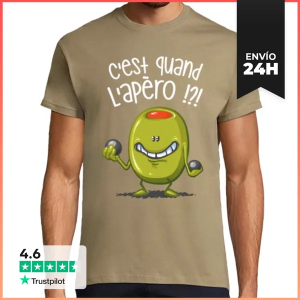 Camiseta Hombre Clásica Aperitivo Y Petanca LaTostadora