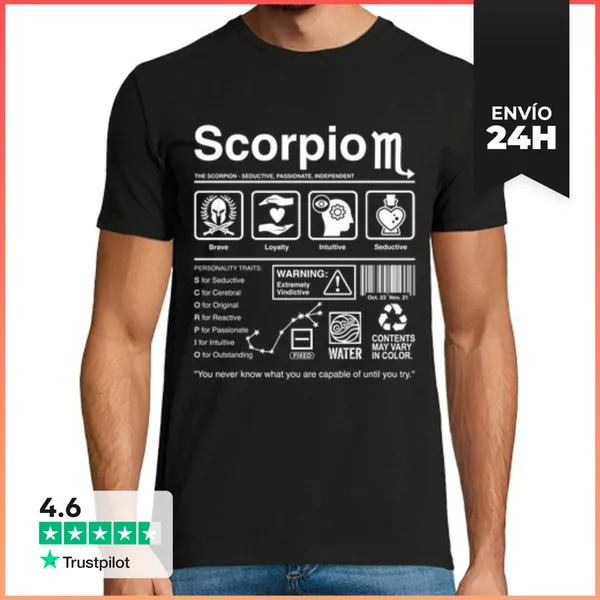 Camiseta Hombre Clásica Scorpio Label LaTostadora