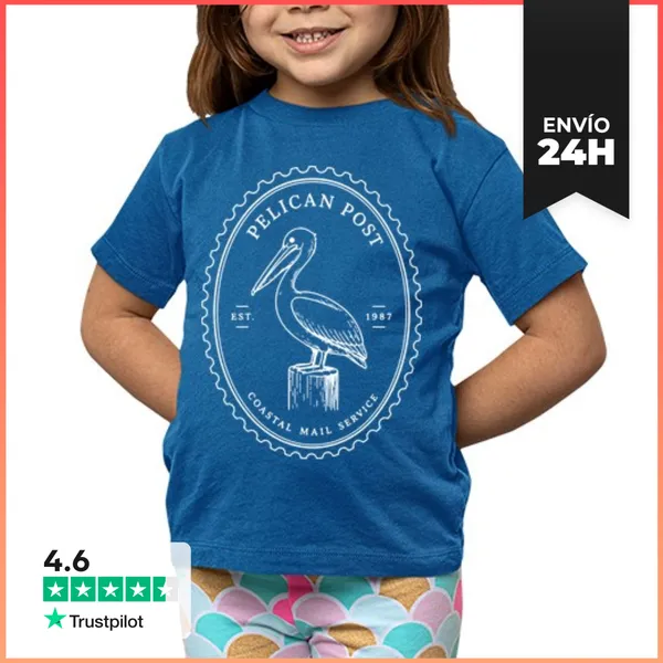 Camiseta Clásica Para Niños PELICAN POST EST 1987 COASTAL MAIL