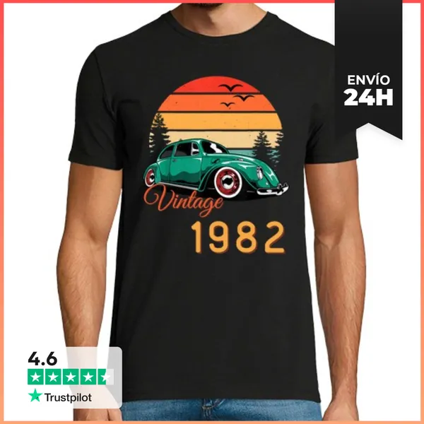 Camiseta Hombre Clásica Escarabajo Mariquita 1982 LaTostadora