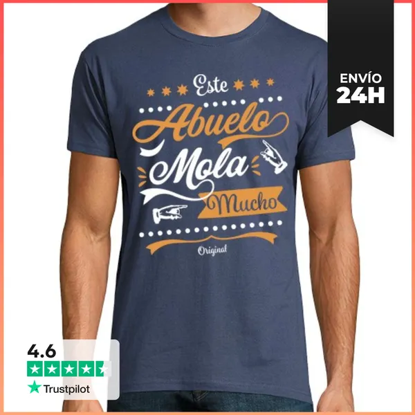 Camiseta Hombre Clásica Este Abuelo Mola Mucho LaTostadora
