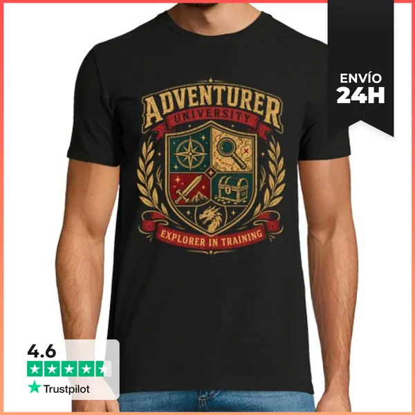 Camiseta Hombre Clásica Adventurer University LaTostadora