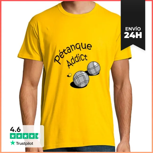 Camiseta Hombre Clásica Adicto A La Petanca LaTostadora