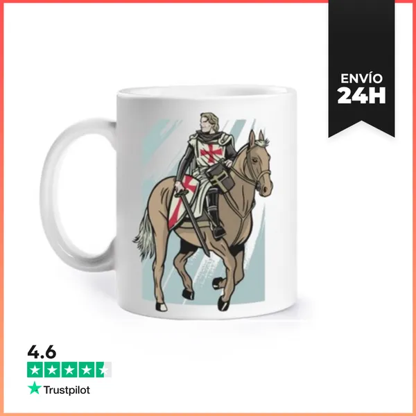 Taza Caballero De La Orden Del Templo Taza Personalizada Café Té