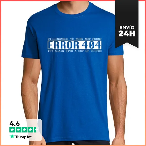 Camiseta Hombre Clásica Error 404 LaTostadora
