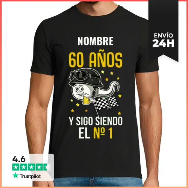 Camiseta Hombre Clásica 60 Años Siendo El Numero 1 LaTostadora