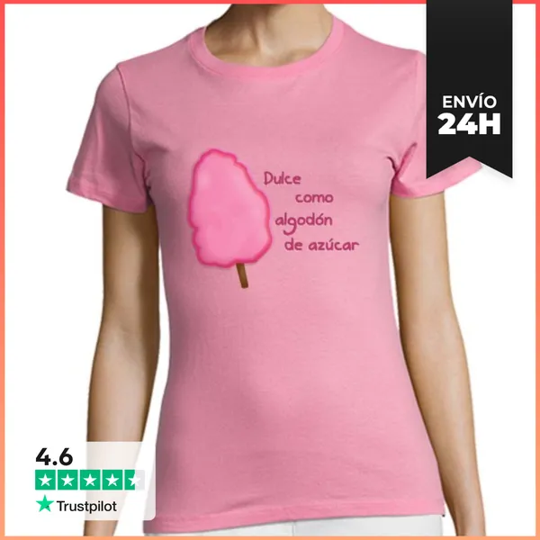Camiseta Mujer Clásica Camiseta Algodón De Azúcar LaTostadora