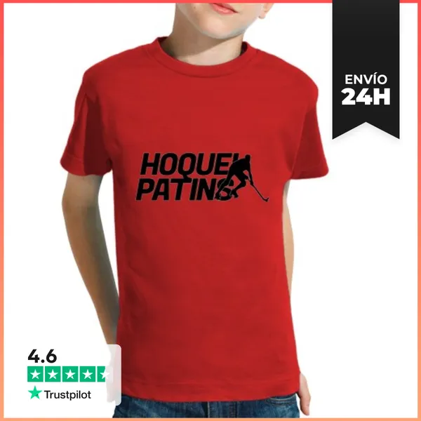 Camiseta Clásica Para Niños Hoquei Patins 8 Negre LaTostadora